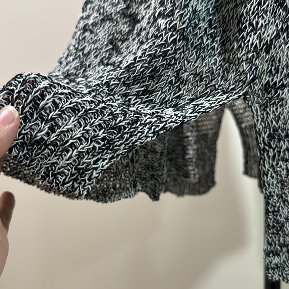 Eileen Fisher | Cap Sleeve Open-Front Cardigan Organic Linen Cotton Blend - Picture 5 of 6
